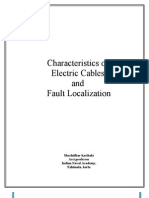 Charecteristics of Electric Cables and Fault Localization