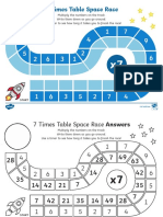 7 Times Table Space Race