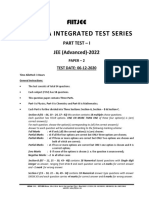All India Integrated Test Series: JEE (Advanced) - 2022