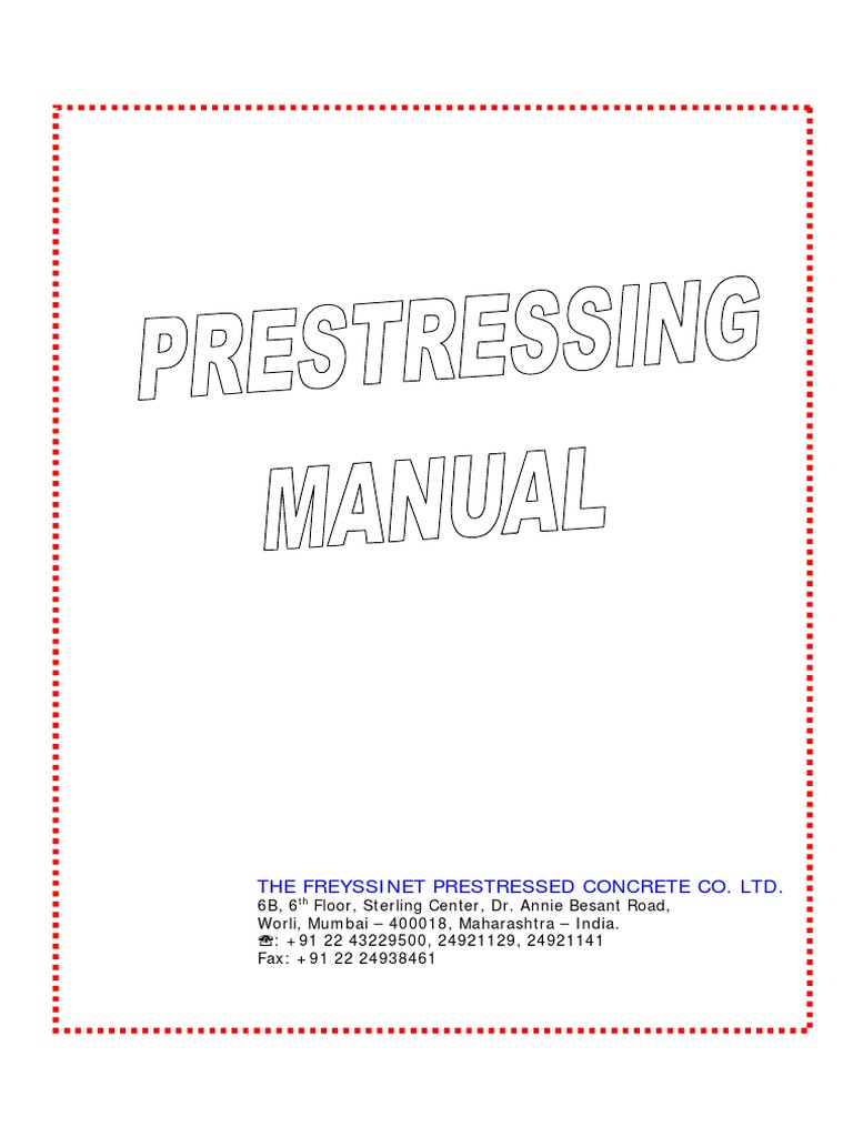 Freyssinet Prestressing Manual Overview | PDF | Prestressed Concrete ...