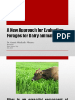 A New Approach For Evaluating Forages For Dairy Animals