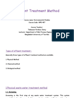 2. Effluent Treatment Method