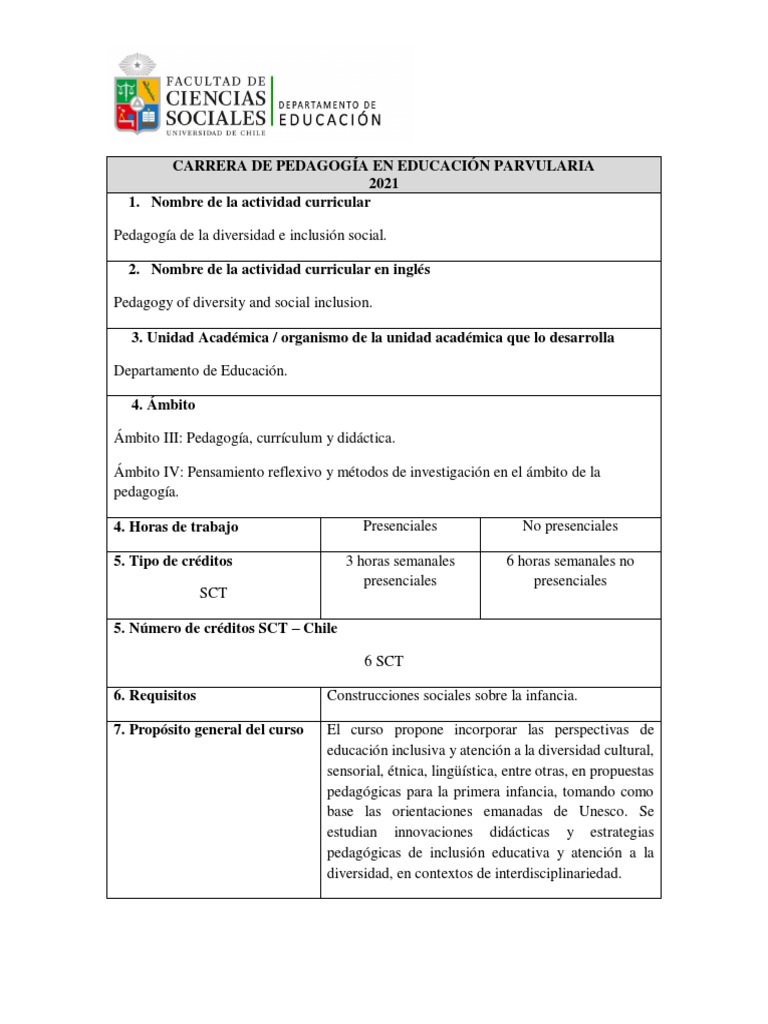 4-Programa-Pedagogía de La Diversidad e Inclusión Social | PDF ...