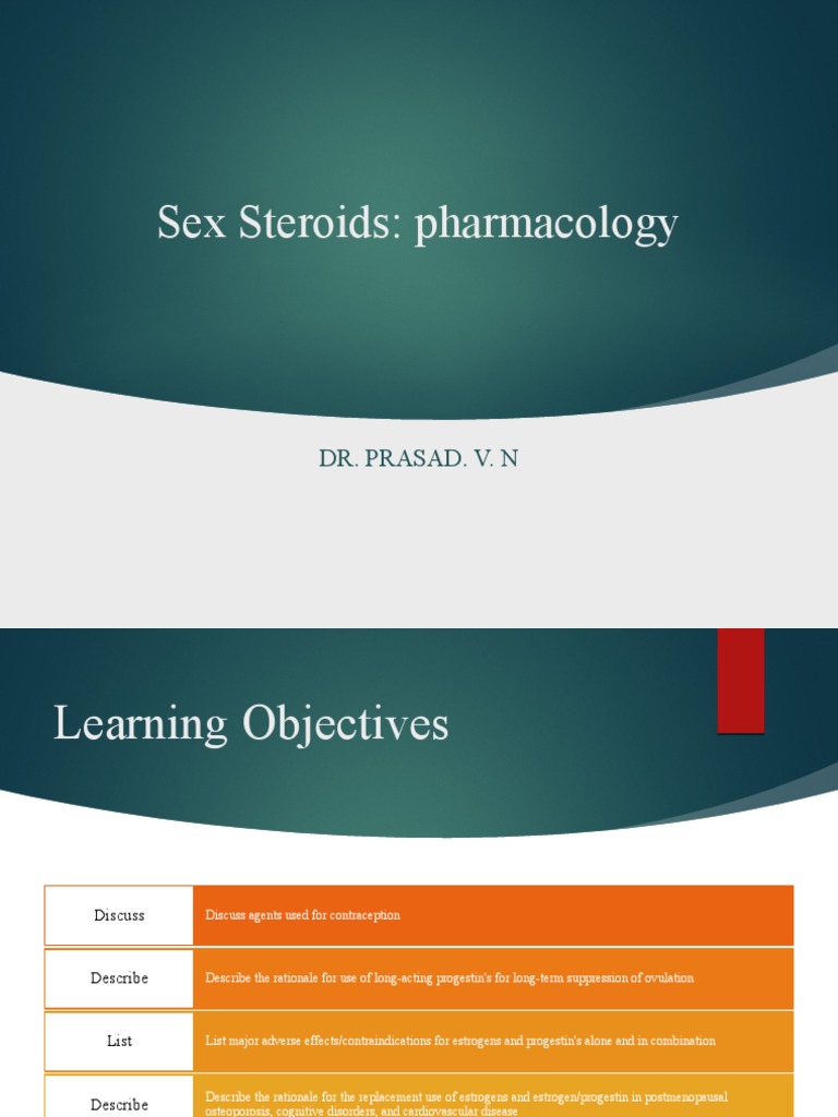 Pharmacology of Sex Steroids | PDF | Menstrual Cycle | Estrogen