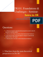 INTR101: Foundations & Challenges - Seminar:: Intro To IR