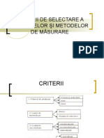 Criterii Selectare Mijloacel Metode de Masurare