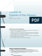 Lesson Iii Properties of Pure Substance: Instructor: Engr. Lester Vincent C. Villanueva