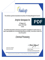 Nadcap Certificate for Chemical Processing