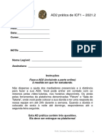 AD2 prática de ICF1 - Determinação do coeficiente de atrito estático máximo