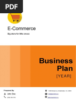 E Commerce Business Plan Example