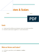 Understanding Vectors & Scalars
