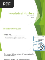 Hexadecimal Numbers: Mr. Mcbrien Tej2O