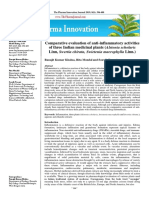 Comparative Evaluation of Anti-Inflammatory Activities of Three Indian Medicinal Plants (Alstonia Scholaris Linn, Swertia Chirata, Swietenia Macrophylla Linn.)