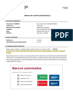 FichaDeCosto - CAMPUS LIMA SUR UTP - EXAMEN DE ADMISIÓN