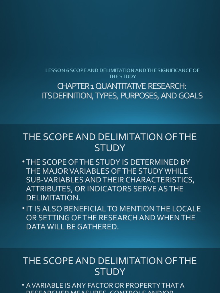 chapter 1 quantitative research parts