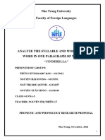 Syllable and Word Stress Analysis