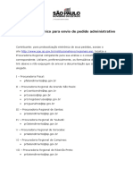 Endereco Eletronico para Envio de Pedido Administrativo