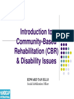 Introduction To Community Based Rehab (CBR) & Disability Issues