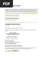 Correlation Coefficient Definition