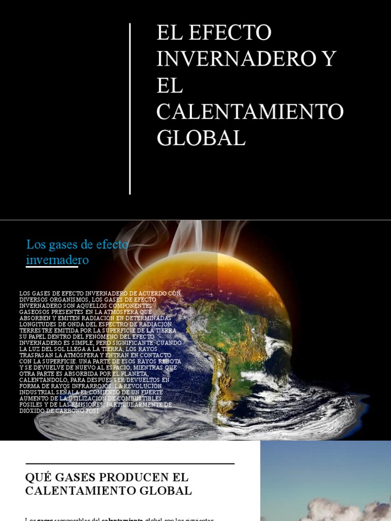 El Efecto Invernadero y El Calentamiento Global | PDF | Gases de efecto ...