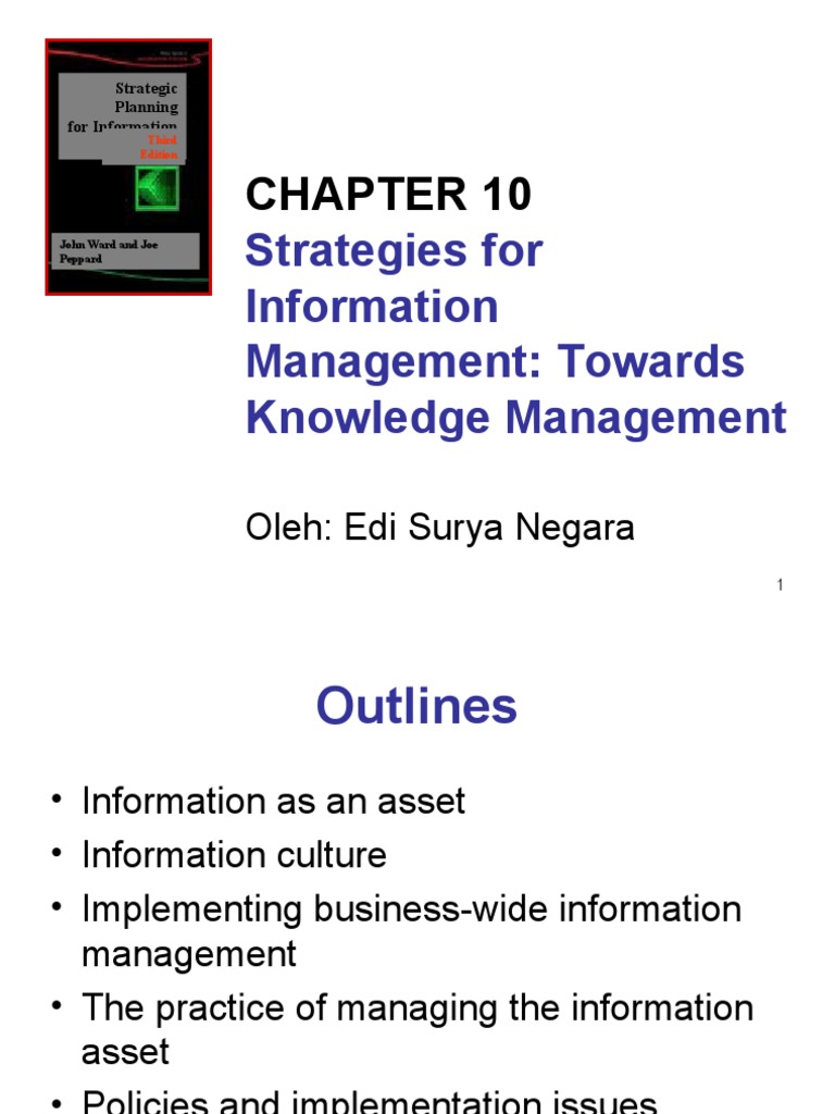 CHAPTER10 (Strategies For Information Management Towards Knowledge ...