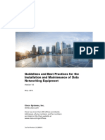 Guidelines and Best Practices for the Installation and Maintenance of Data Networking Equipment