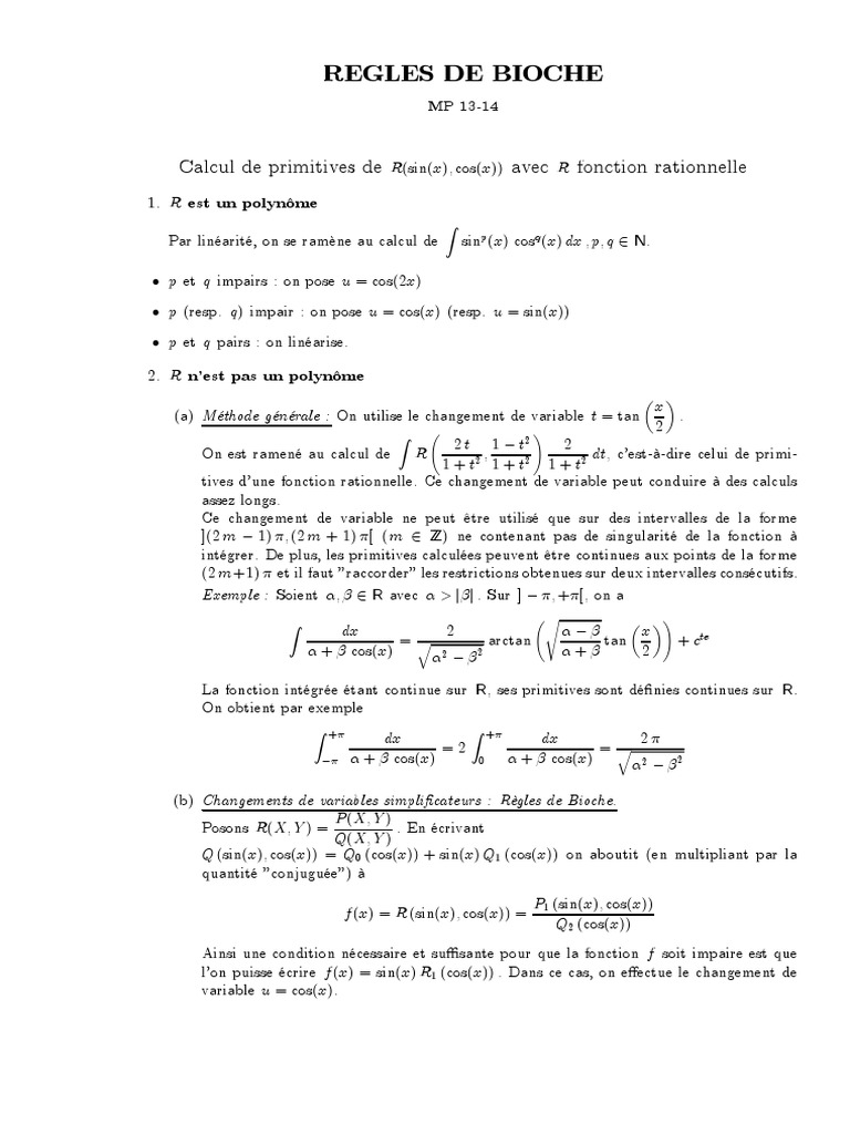 Bioche PDF Mathématiques Analyse mathématique — free download