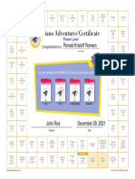 Primer Lesson Certificate For Stickers