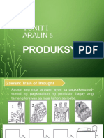 YUNIT I - Aralin 6 Produksyon