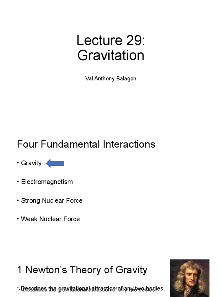 Newton's Laws of Gravity | PDF | Gravity | Force