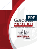 Gaceta Especial Naucalpan Ano 2 Numero 47 Del 7 de Diciembre de 2020 2do Informe de Resultados