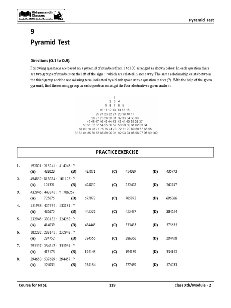 Pyramid Test | PDF