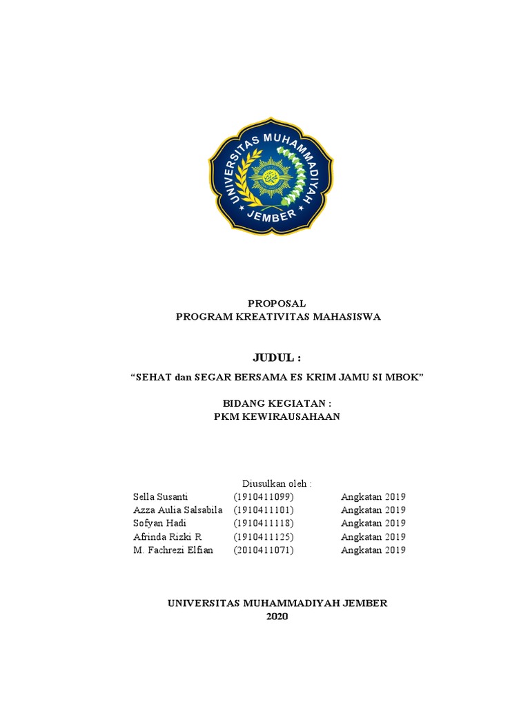 PKMK Sehat Dan Segar Bersama Ice Cream Jamu Simbok-4 Fix | PDF | Karier ...