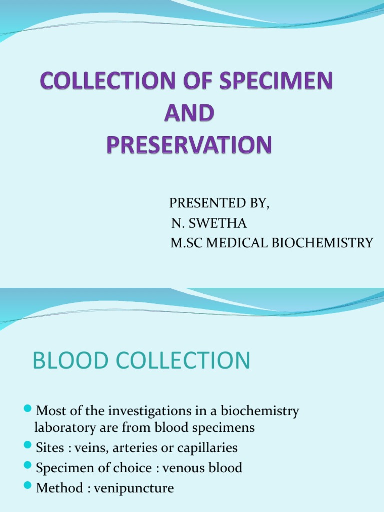Blood Collection Techniques in Biochemistry | PDF | Medical Specialties ...