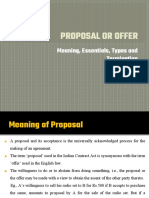 Proposal or Offer