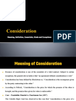 Consideration - Contract Law