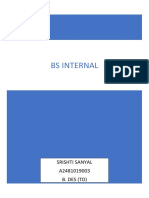Bs Internal: Srishti Sanyal A2481019003 B. Des (TD)