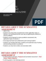 Summative Assessment: Digital Magazine: Final Period Course Requirements