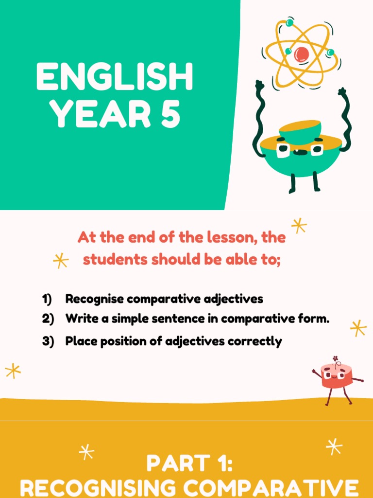 Week 19 Y5 - Comparative Adjective - Position of Adjectives | PDF
