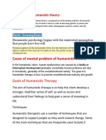 Cause of Mental Problem of Humanistic Theory