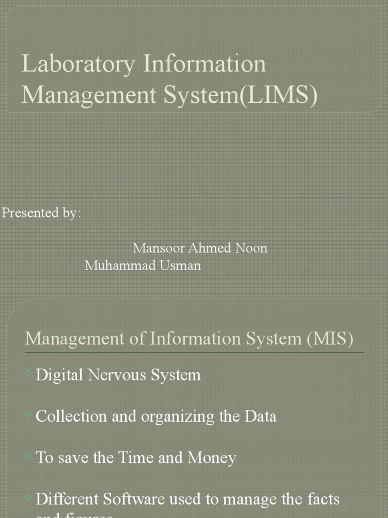 Laboratory Information Management System LIMS | PDF | Accountability ...