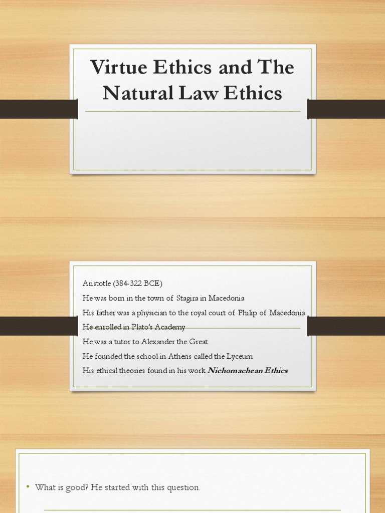 Virtue Ethics and Natural Law Overview | PDF | Thomas Aquinas | Natural Law