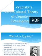 Lev Vygotsky's Socio-Cultural Theory of Cognitive Development