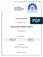 Open-Loop Position Control: Philadelphia