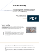 Measuring Concrete Ingredients