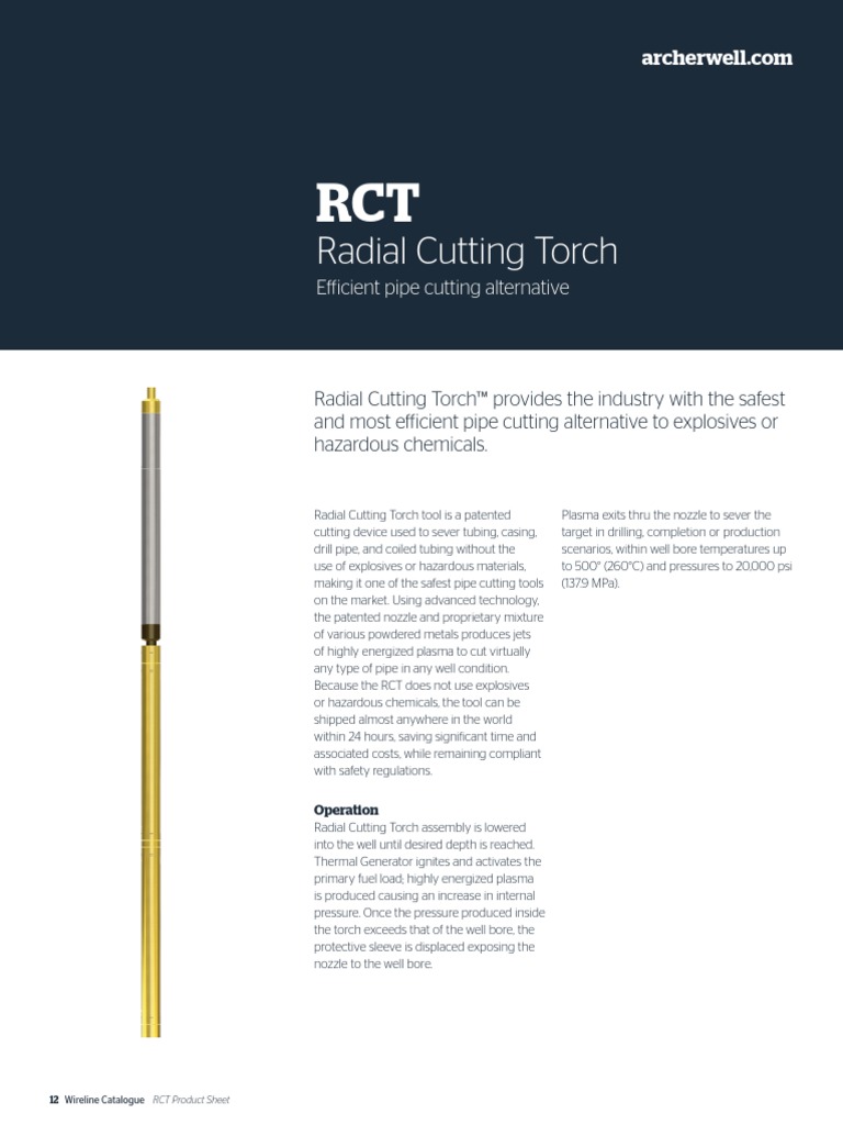 Radial Cutting Torch: Efficient Pipe Cutting Alternative | PDF | Pipe