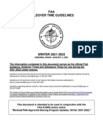 Faa - Holdover Time Guidelines - Winter 2021-2022