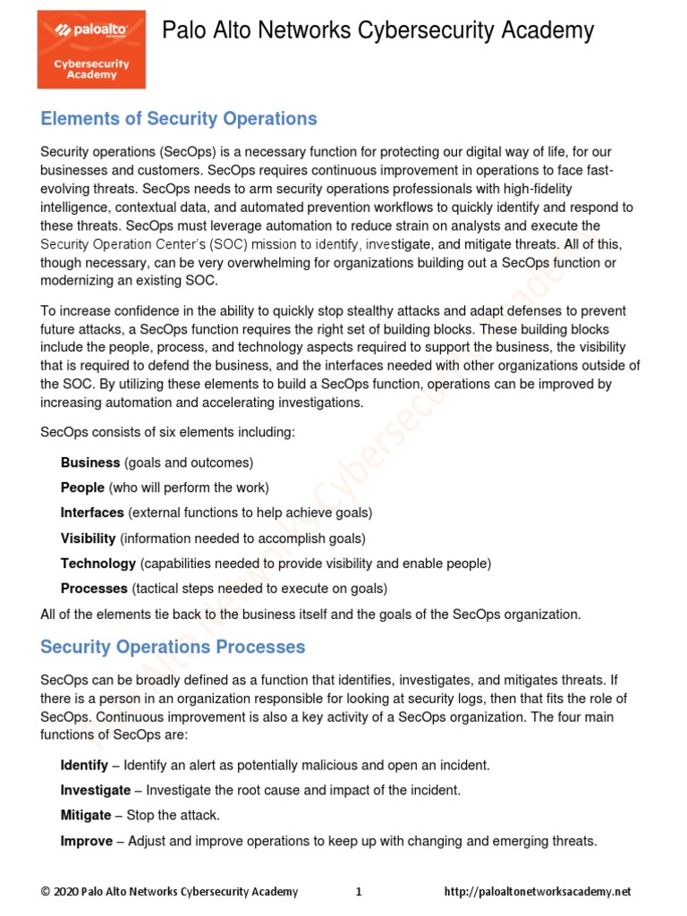 Elements Security Operations 5 | PDF | Security | Computer Security