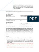 7-28 Direct Materials and Direct Manufacturing Labor Variances. Sallymay, Inc.