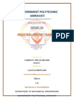 Government Polytechnic Amravati Report on Industrial Training